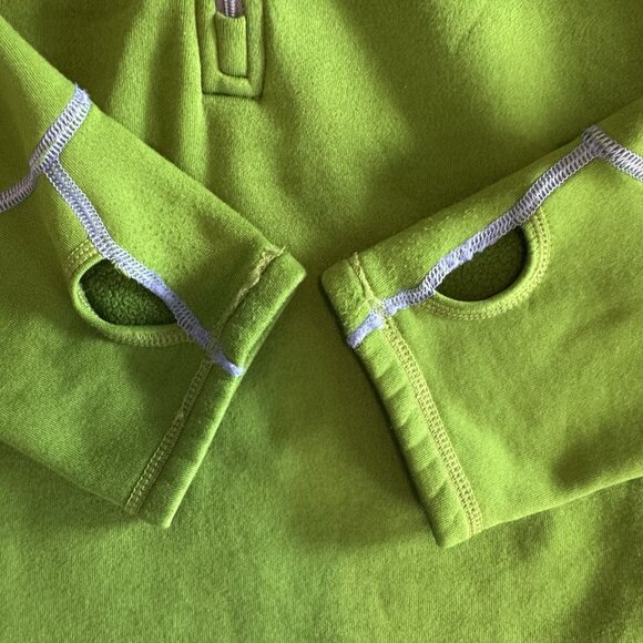 Cloudveil Pullover Mens Large Green Half Zipper Polartec Stretch Outdoor Hiking - Picture 7 of 16